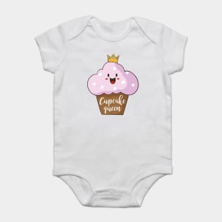 Cupcake Queen, Cute Cupcake With Crown Baby Bodysuit